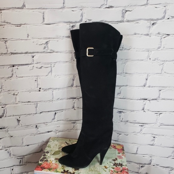 Katherine Amberleigh Black Nubuck Over-the-knee boots - Picture 1 of 5